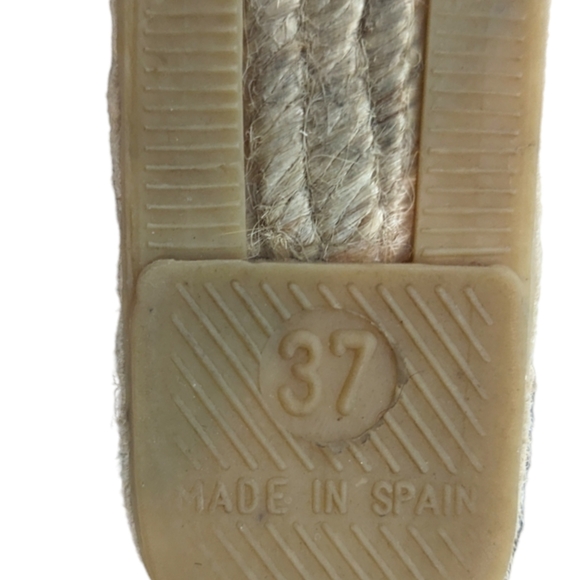 Tory Burch Wedge Espadrilles Womens 37 6.5 Black Natural Tie Ankle Heels - Picture 11 of 13